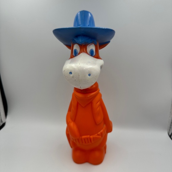 VTG 1960 HANNA-BARBERA QUICK-DRAW MCGRAW BUBBLE BATH SOAKY COIN BANK 9.5" - Picture 4 of 16